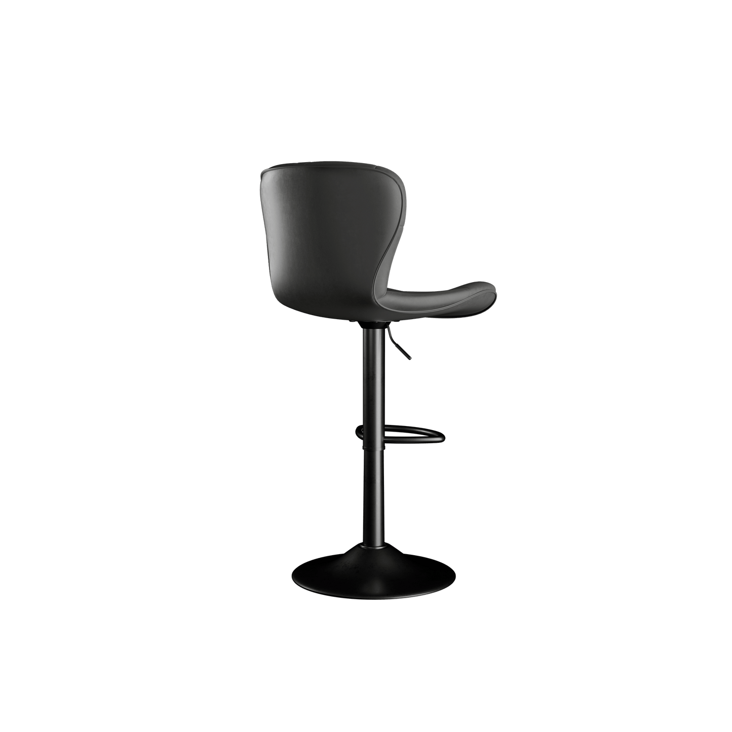 Faux Leather Swivel Bar Stools, Set of 2, Adjustable Height (view 5)