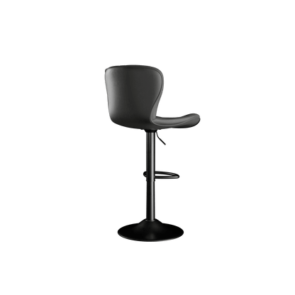 Faux Leather Swivel Bar Stools, Set of 2, Adjustable Height (view 5)