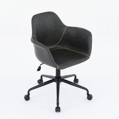 Faux Leather Mid-Century Accent Chair (view 8)