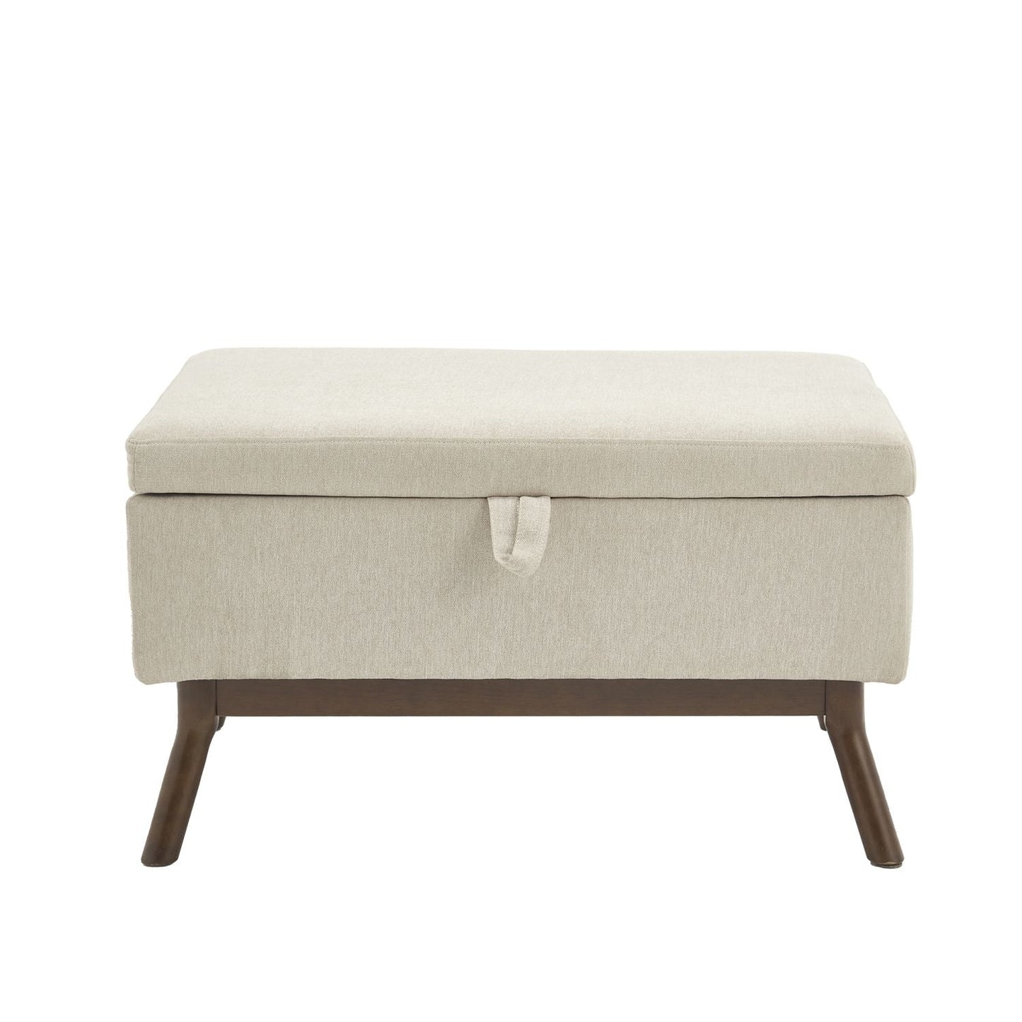 Solid Wood Mid-Century Coffee Table, Brown, with Storage (view 18)