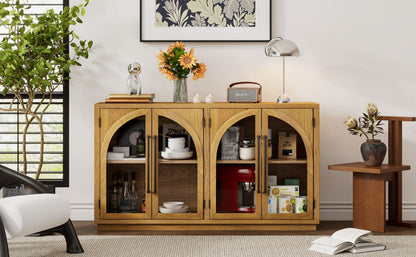 Solid Wood Mid-Century Cabinet, Natural (view 2)