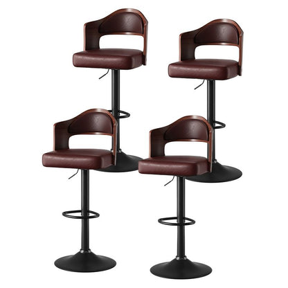Faux Leather Swivel Bar Stools, Set of 2, 18" Wide (view 88)