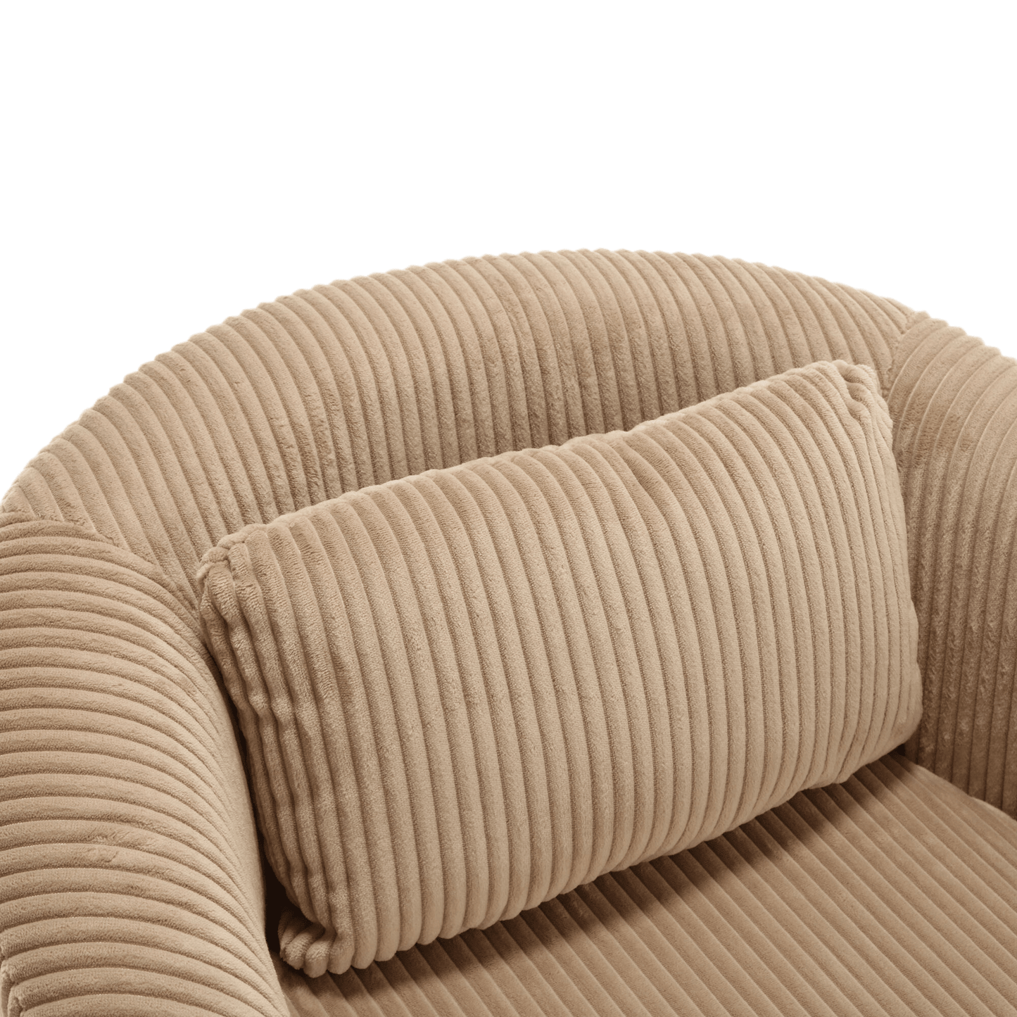 Upholstered 3-Seat Mid-Century Sofa, Beige (view 72)