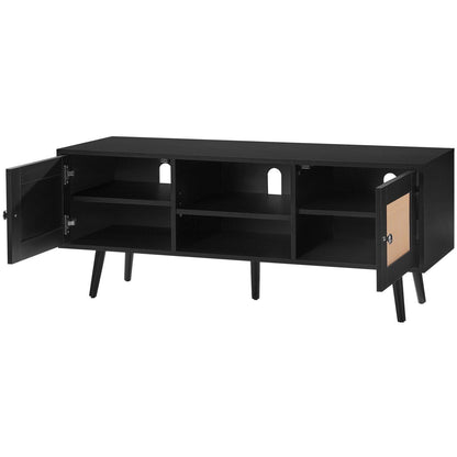 55" TV Mid-Century TV Stand, Black (view 11)