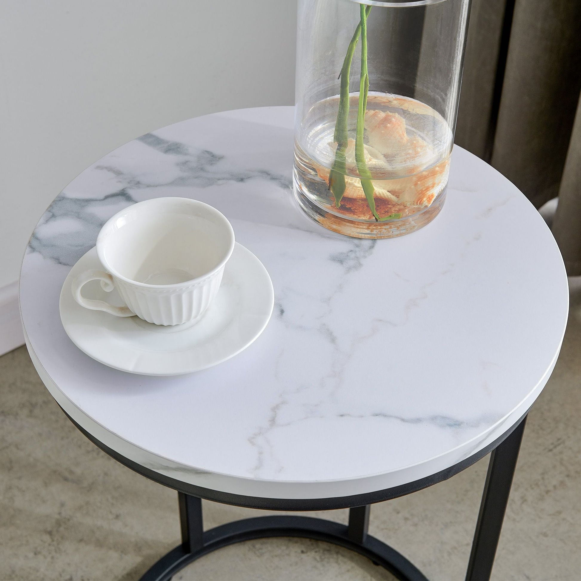Mid-Century End Table, Black, 22" Wide (view 4)
