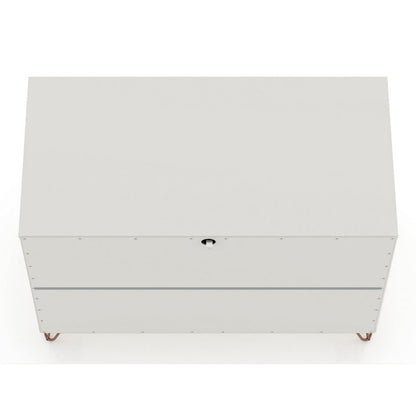 3-Drawer Mid-Century Dresser, White, 60" Wide (view 7)