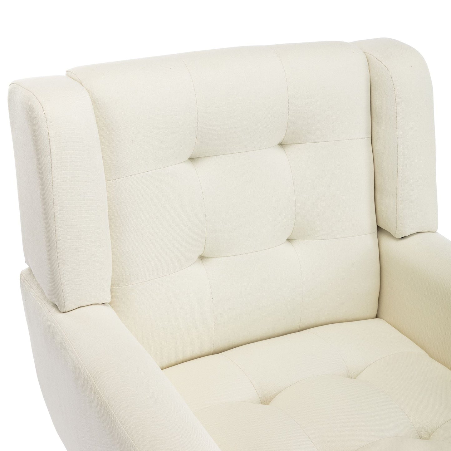 Linen Mid-Century Accent Chair, Black (view 37)