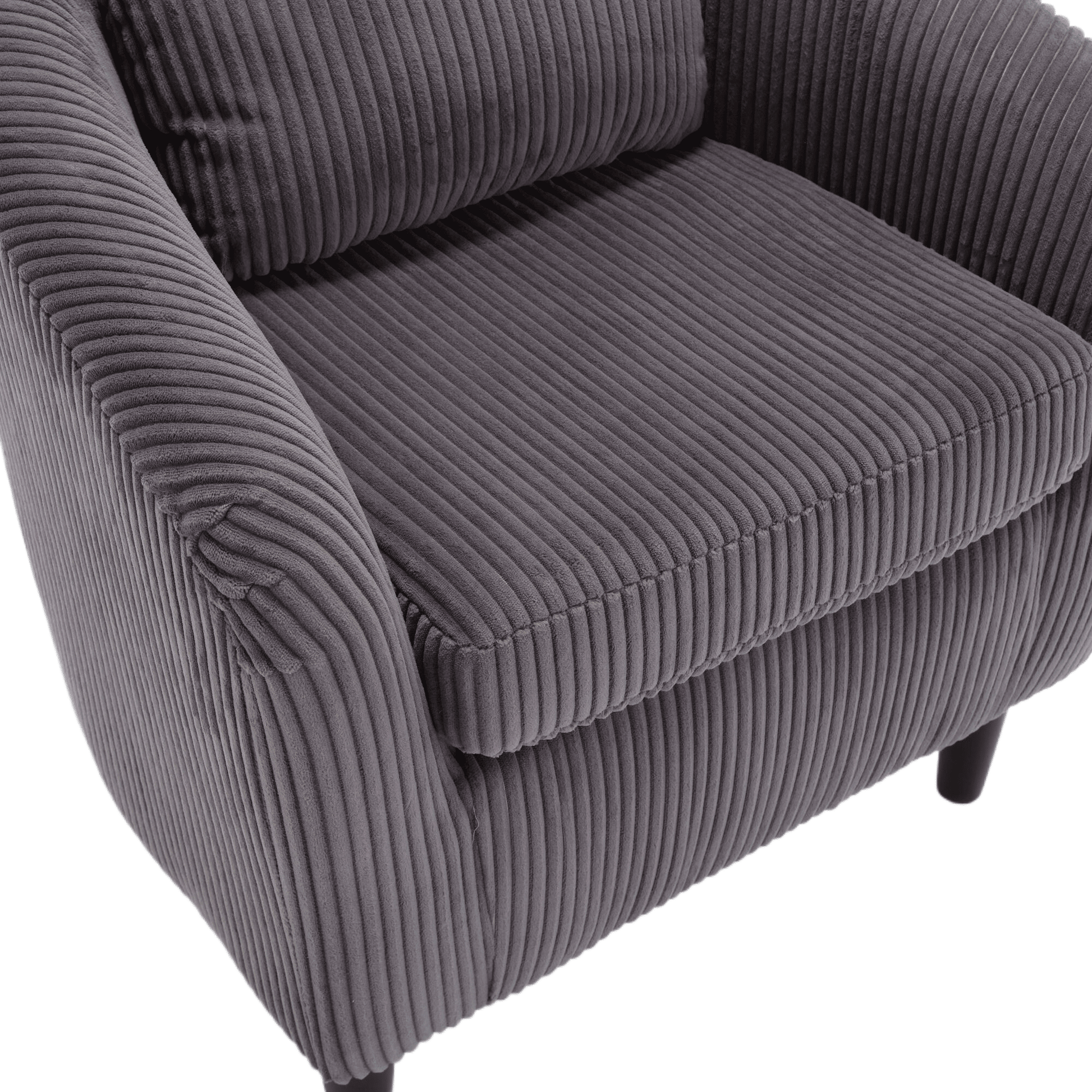 Upholstered 3-Seat Mid-Century Sofa, Beige (view 60)