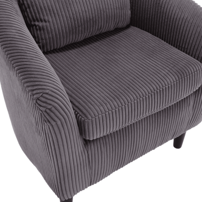 Upholstered 3-Seat Mid-Century Sofa, Beige (view 60)