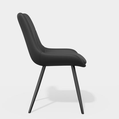 Leather Mid-Century Dining Chairs, Set of 2, 20" Wide (view 12)