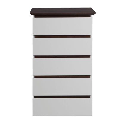 5-Drawer Mid-Century Dresser, White, Tall (view 9)