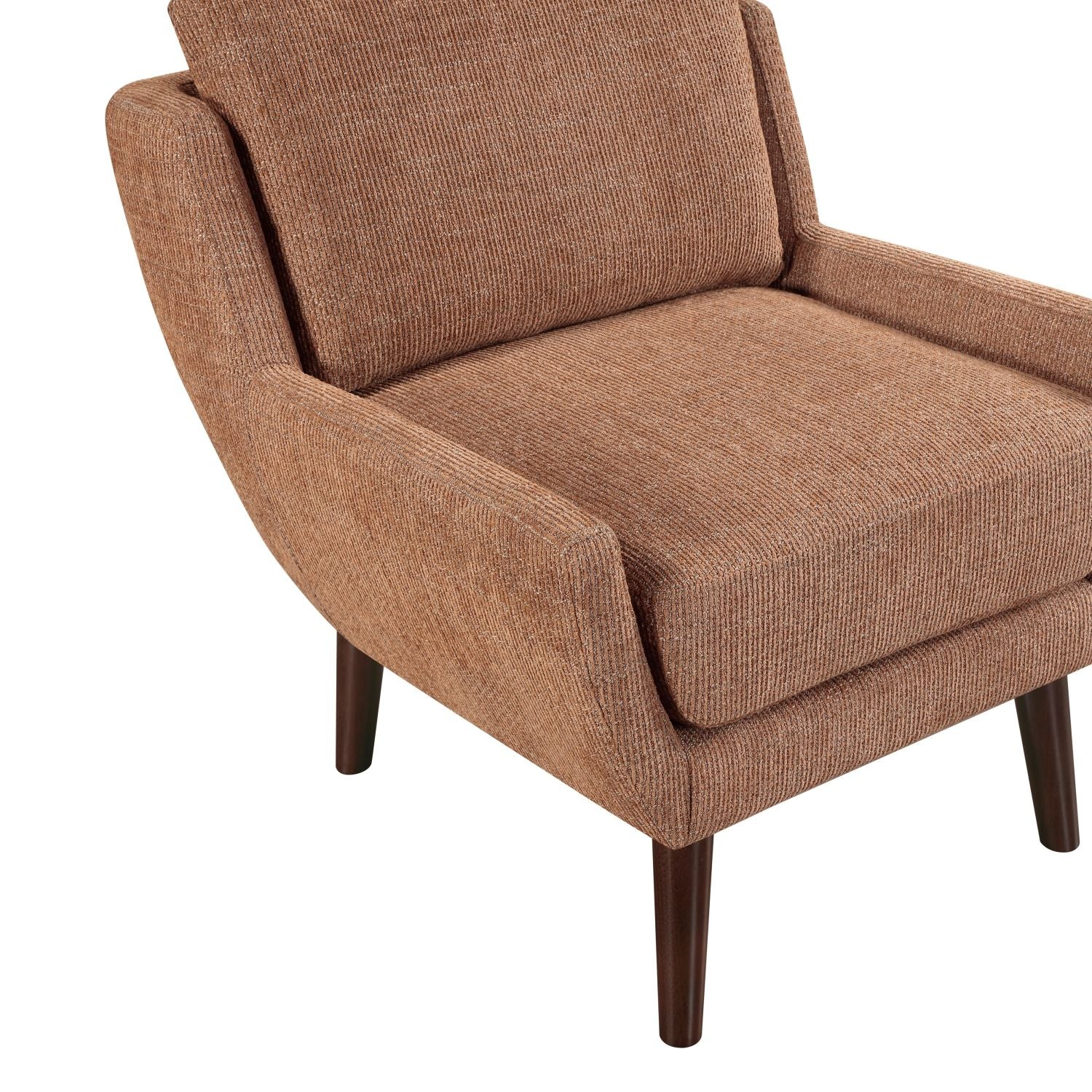 Chenille Mid-Century Accent Chair, Orange, 31" Tall (view 5)
