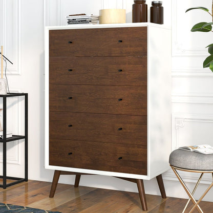 Caroline Mid-Century Dresser, Solid Wood Finish (view 2)