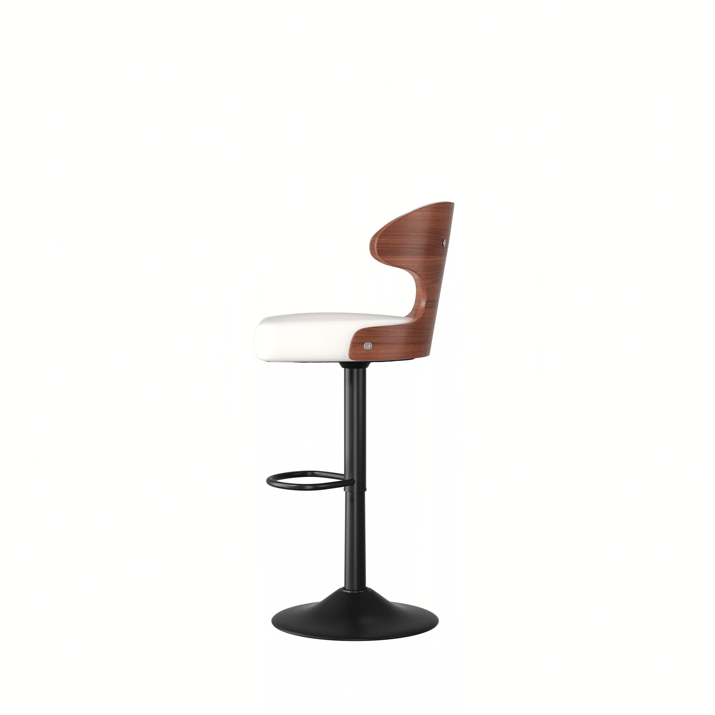 Faux Leather Swivel Bar Stools, Set of 2, Bentwood (view 40)