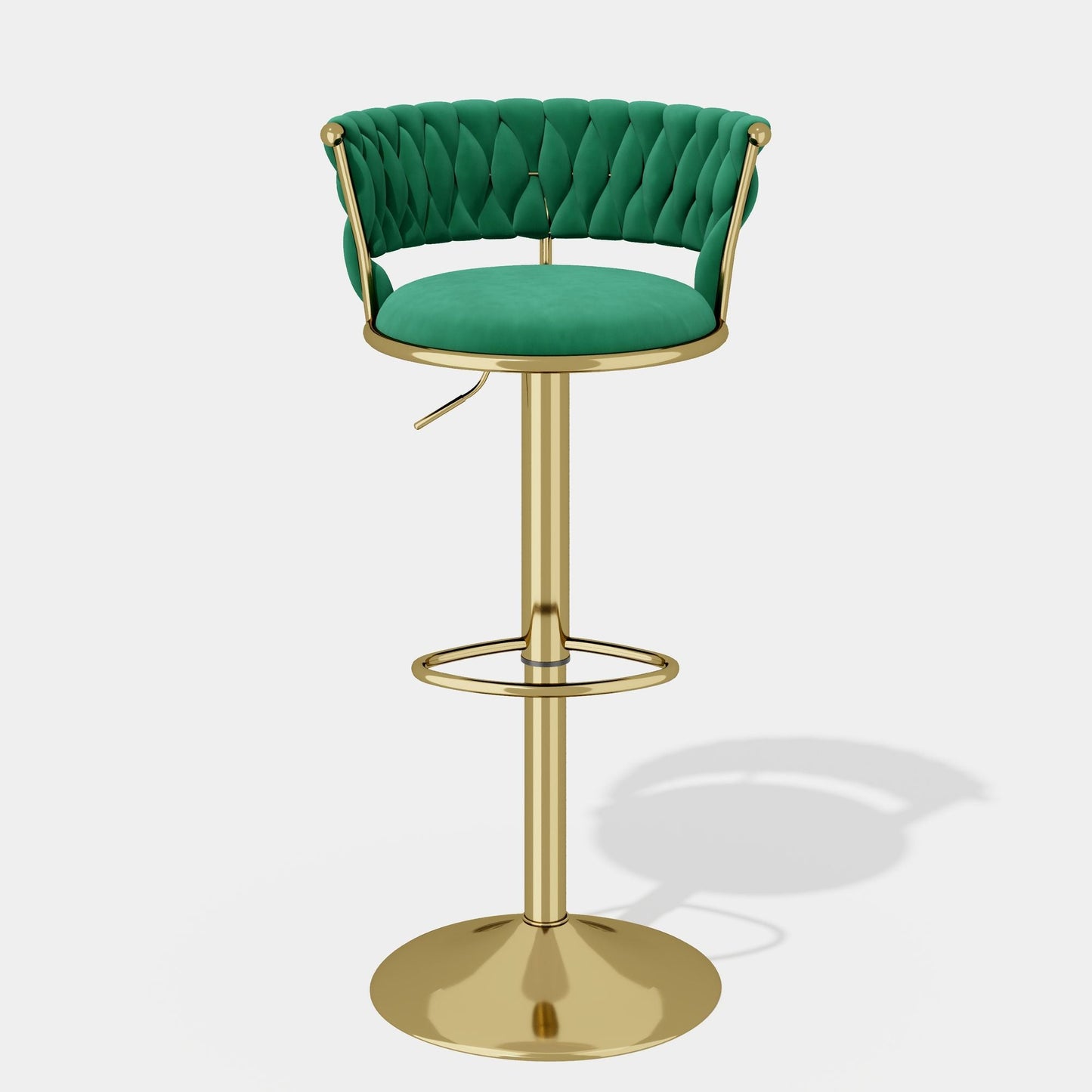 Velvet Swivel Bar Stools, Set of 2, Gold (view 48)