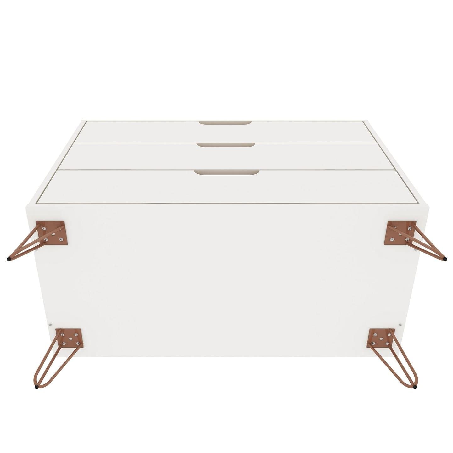 3-Drawer Mid-Century Dresser, White, 34" Tall (view 8)