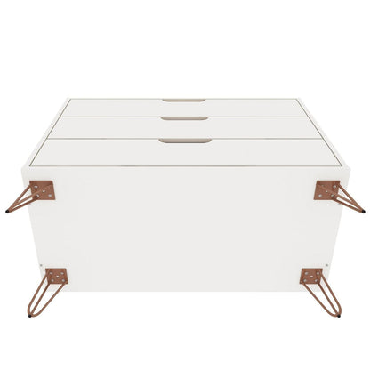 3-Drawer Mid-Century Dresser, White, 34" Tall (view 8)