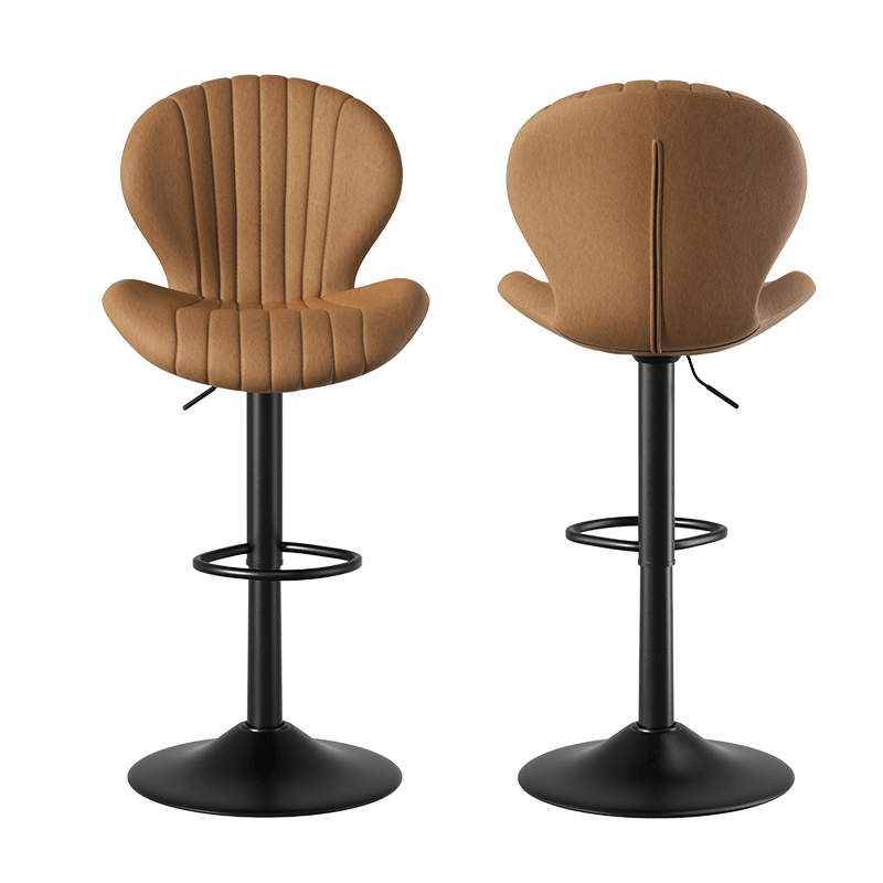 Faux Leather Swivel Bar Stools, Set of 2, Beige (view 91)