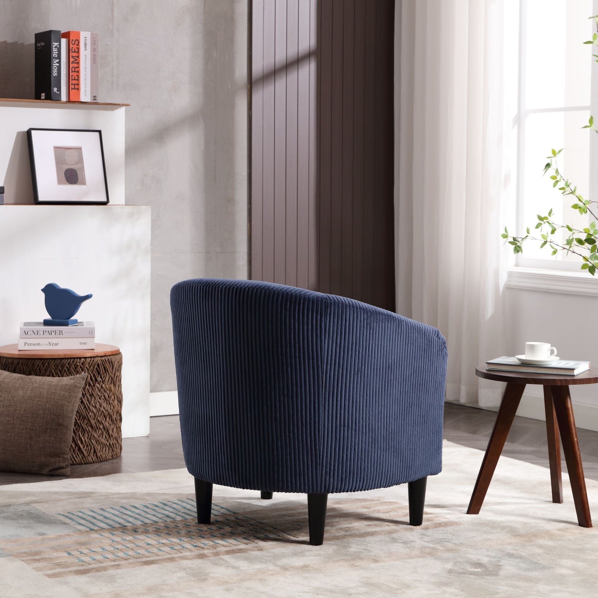 Upholstered 3-Seat Mid-Century Sofa, Black (view 39)