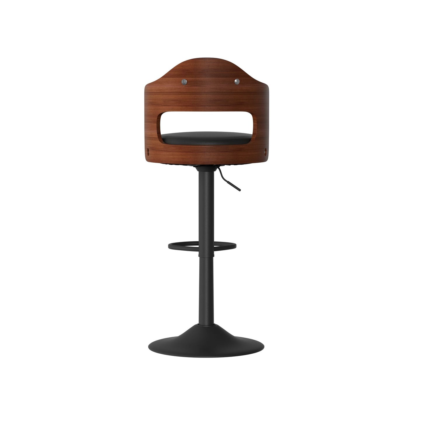 Faux Leather Swivel Bar Stools, Set of 2, 18" Wide (view 5)