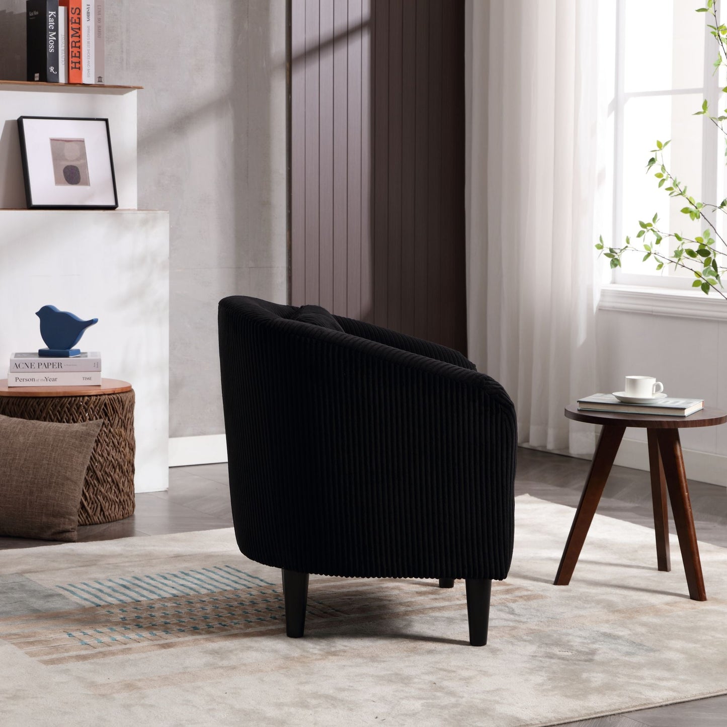 Upholstered 3-Seat Mid-Century Sofa, Beige (view 22)
