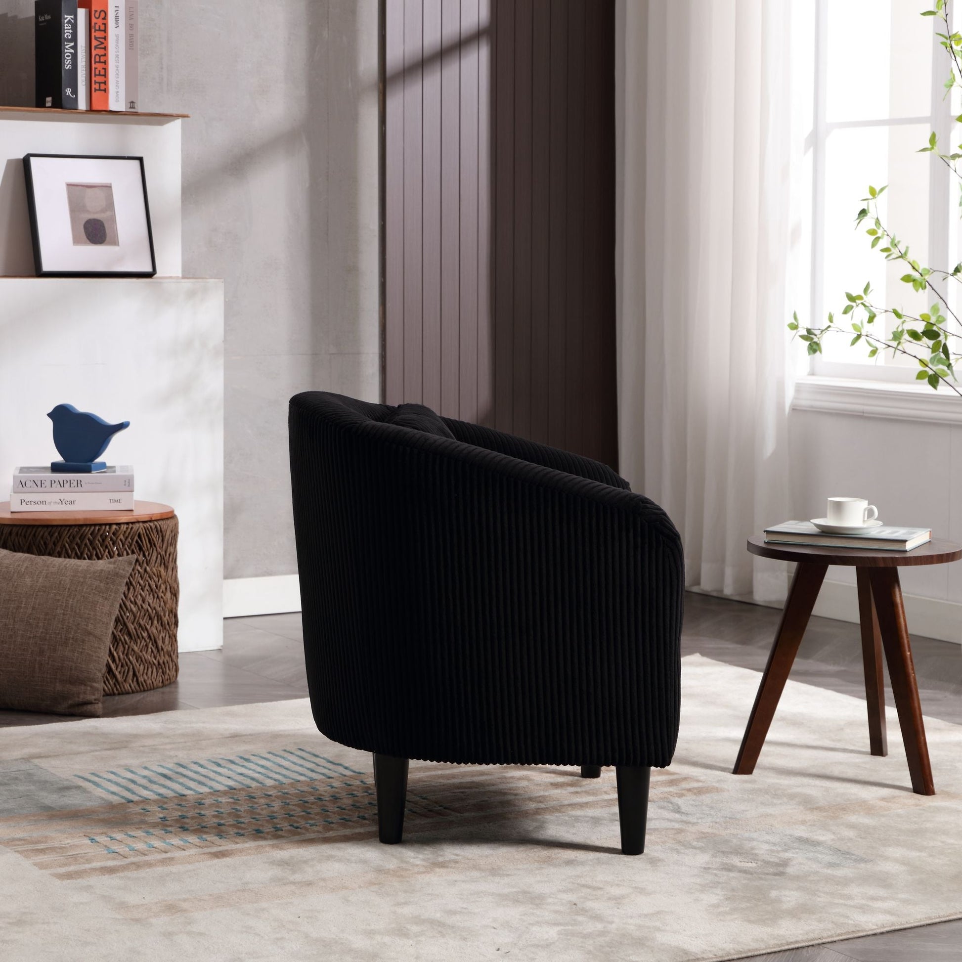 Upholstered 3-Seat Mid-Century Sofa, Beige (view 22)