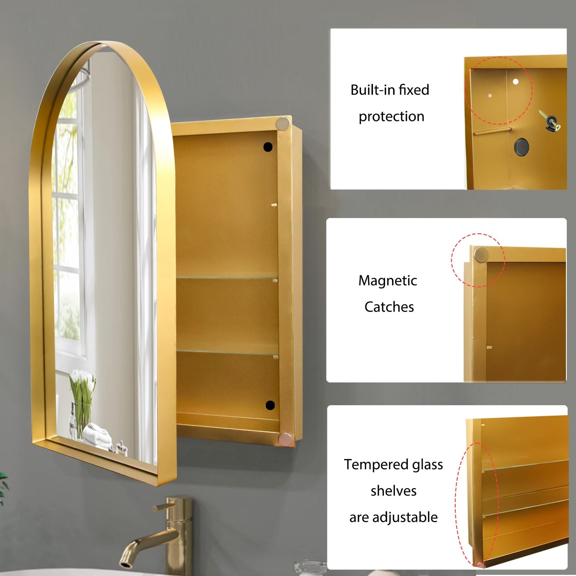 Metal Mid-Century Cabinet, White (view 4)