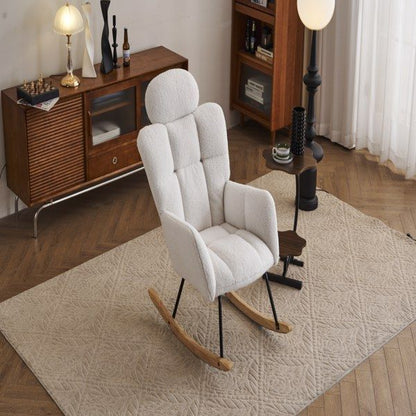 Wood Mid-Century Accent Chair, Ivory (view 15)