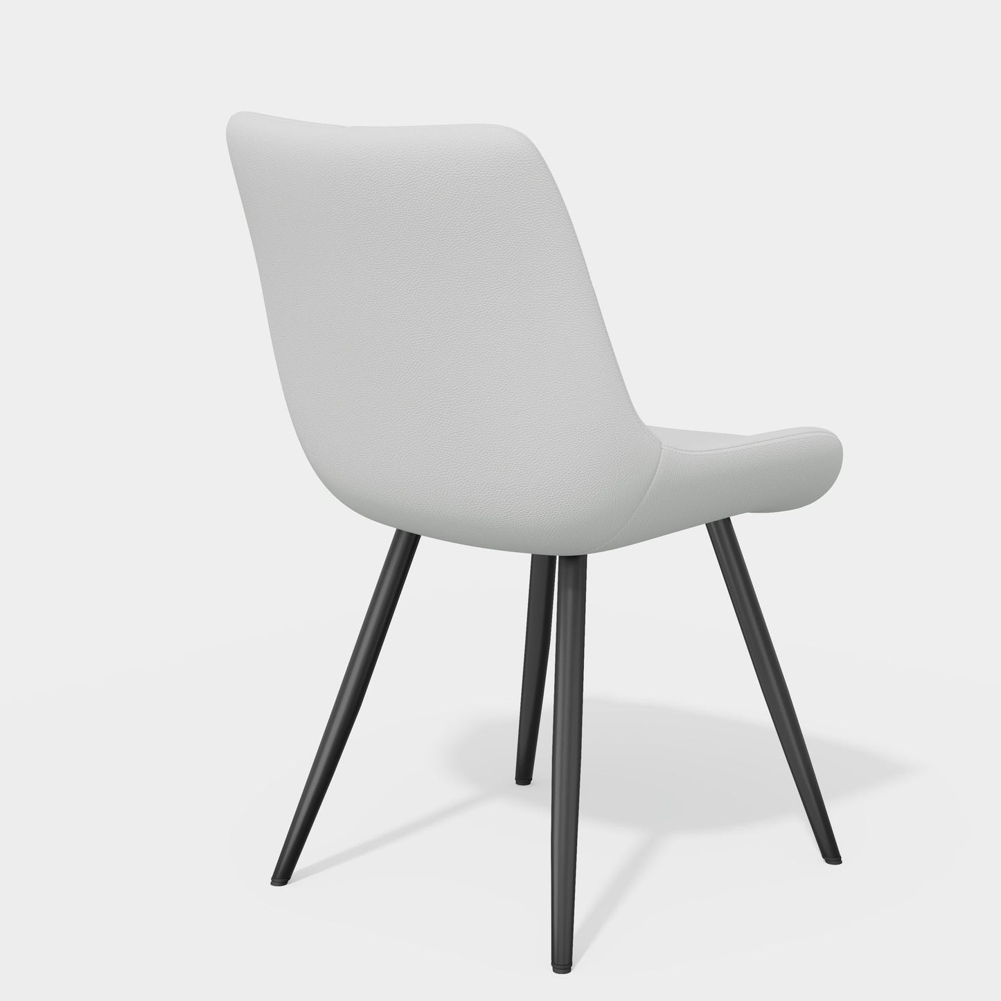 Leather Mid-Century Dining Chairs, Set of 2, Black (view 47)