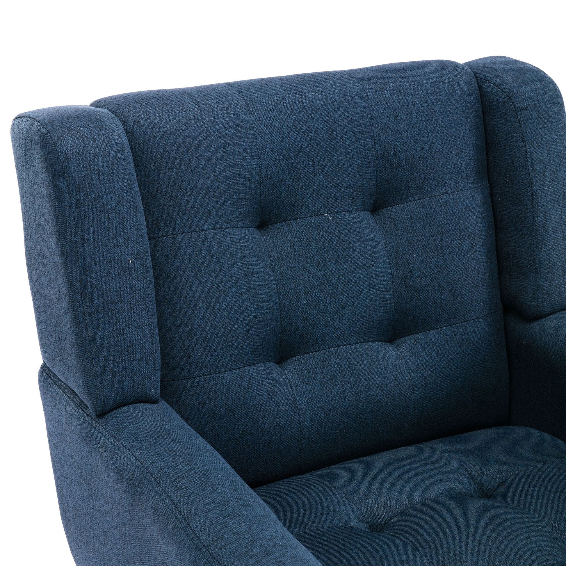 Linen Mid-Century Accent Chair, Light Gray (view 22)