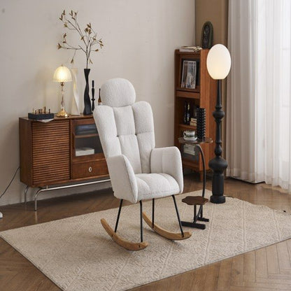 Teddy Mid-Century Accent Chair, Ivory (view 3)