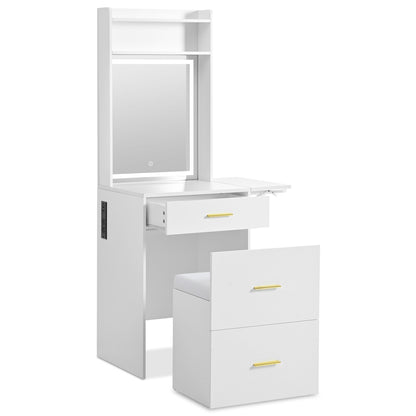 Mid-Century Vanity, White (Style 3) (view 11)
