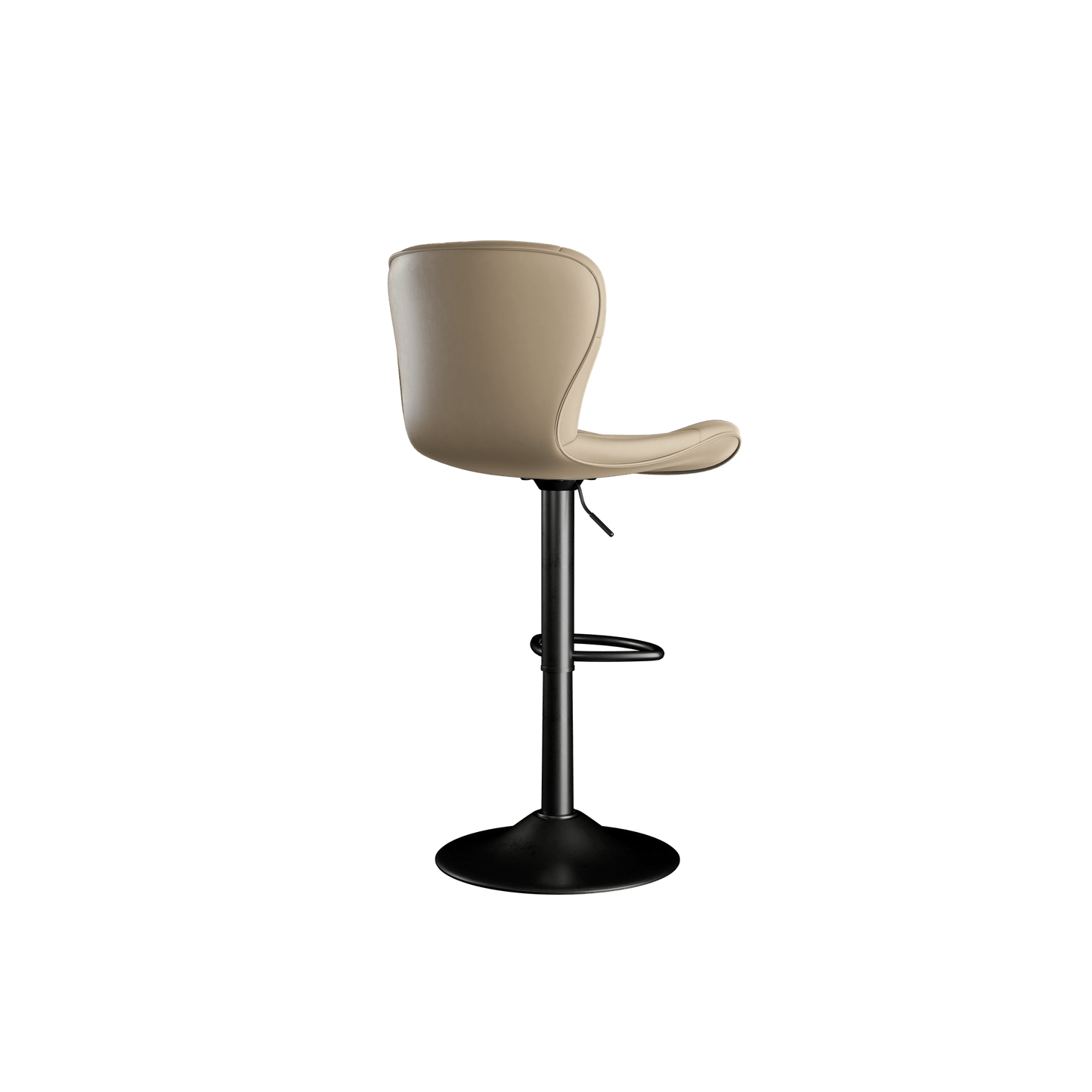 Faux Leather Swivel Bar Stools, Set of 2, Black (view 53)