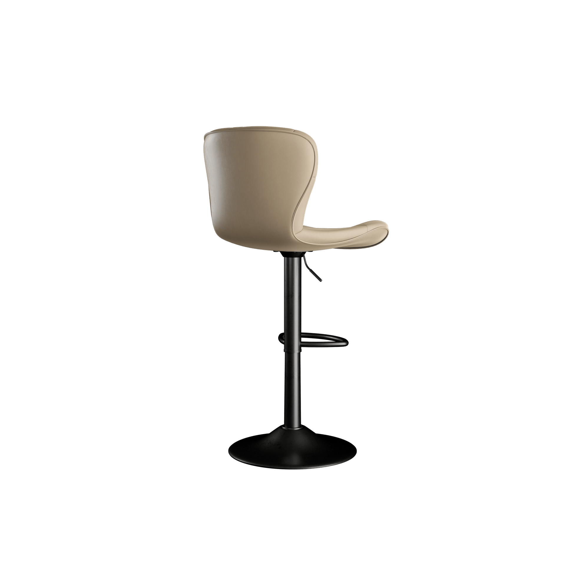 Faux Leather Swivel Bar Stools, Set of 2, Black (view 53)