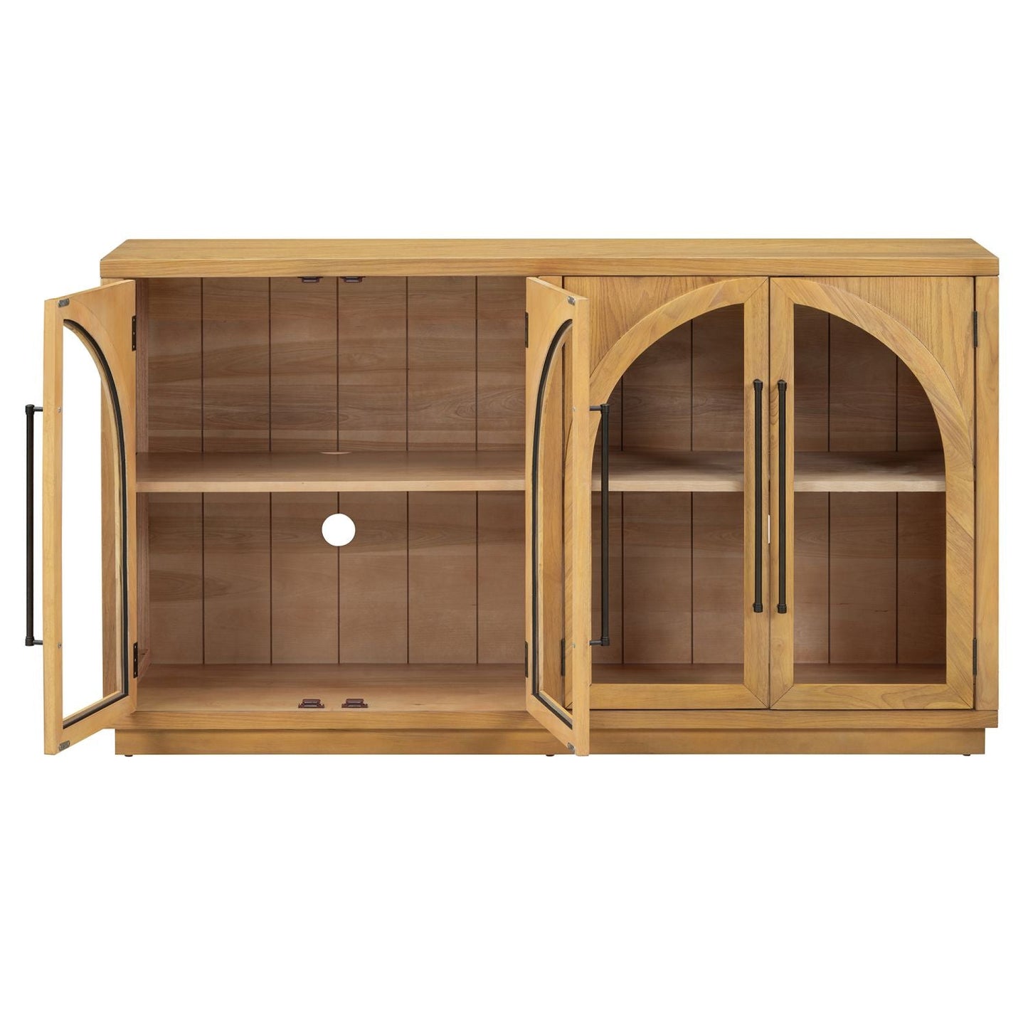 Solid Wood Mid-Century Cabinet, Natural (view 12)