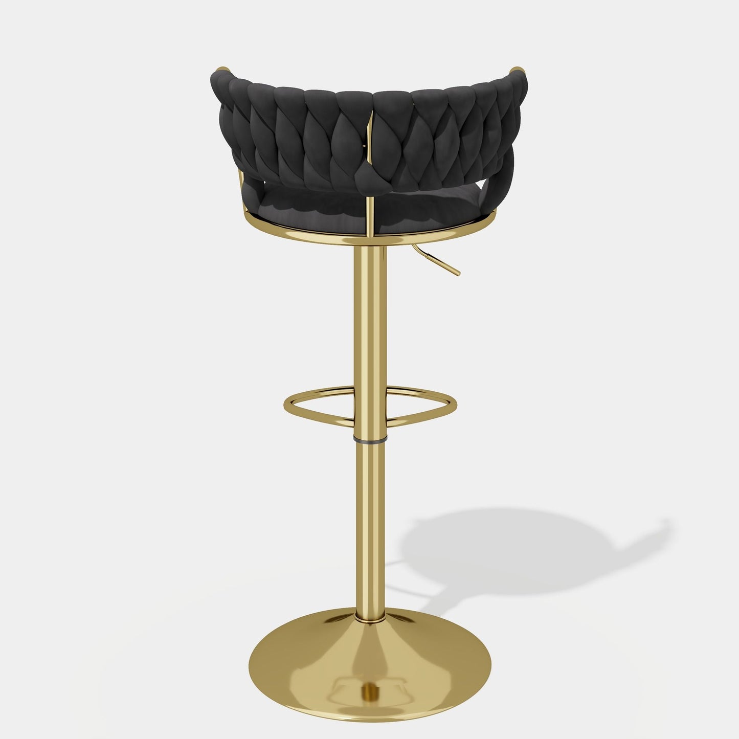 Velvet Swivel Bar Stools, Set of 2, Gold (view 75)