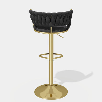 Velvet Swivel Bar Stools, Set of 2, Gold (view 75)