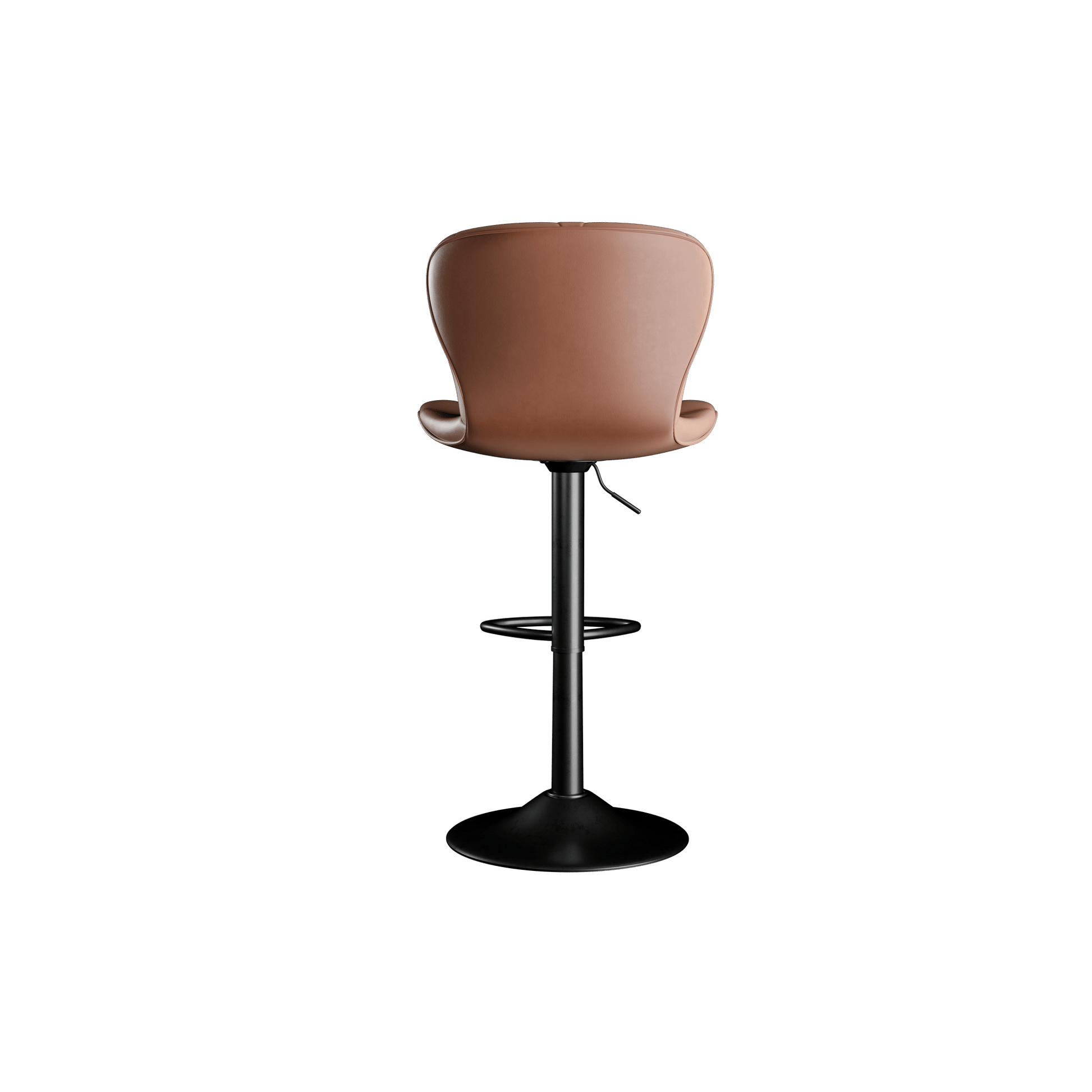 Faux Leather Swivel Bar Stools, Set of 2, Adjustable Height (view 25)