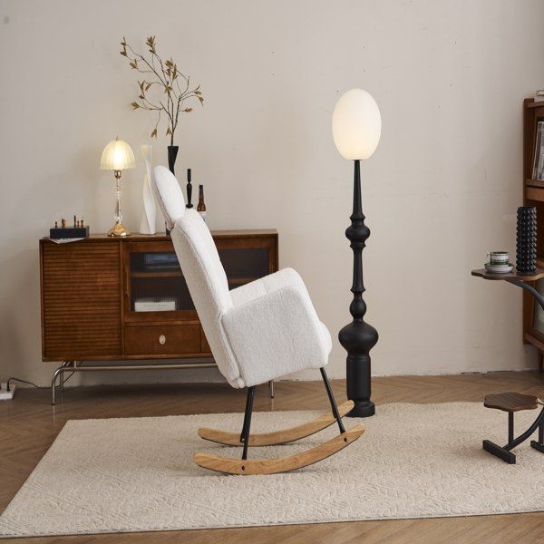 Teddy Mid-Century Accent Chair, Ivory (view 13)