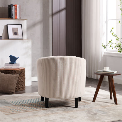 Upholstered 3-Seat Mid-Century Sofa, Beige (view 5)