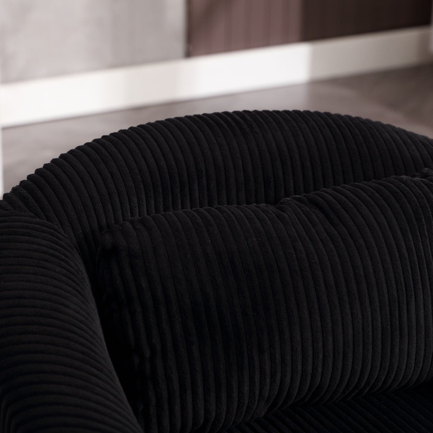 Upholstered 3-Seat Mid-Century Sofa, Beige (view 19)