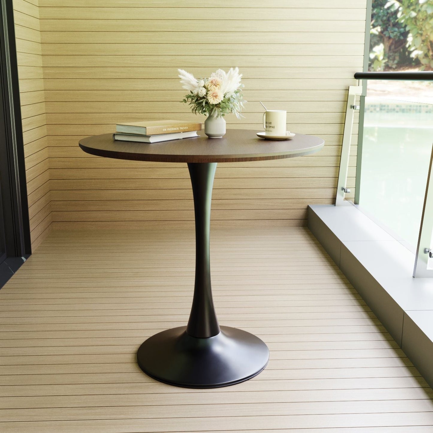 Wood Mid-Century Coffee Table, 42", White (view 24)