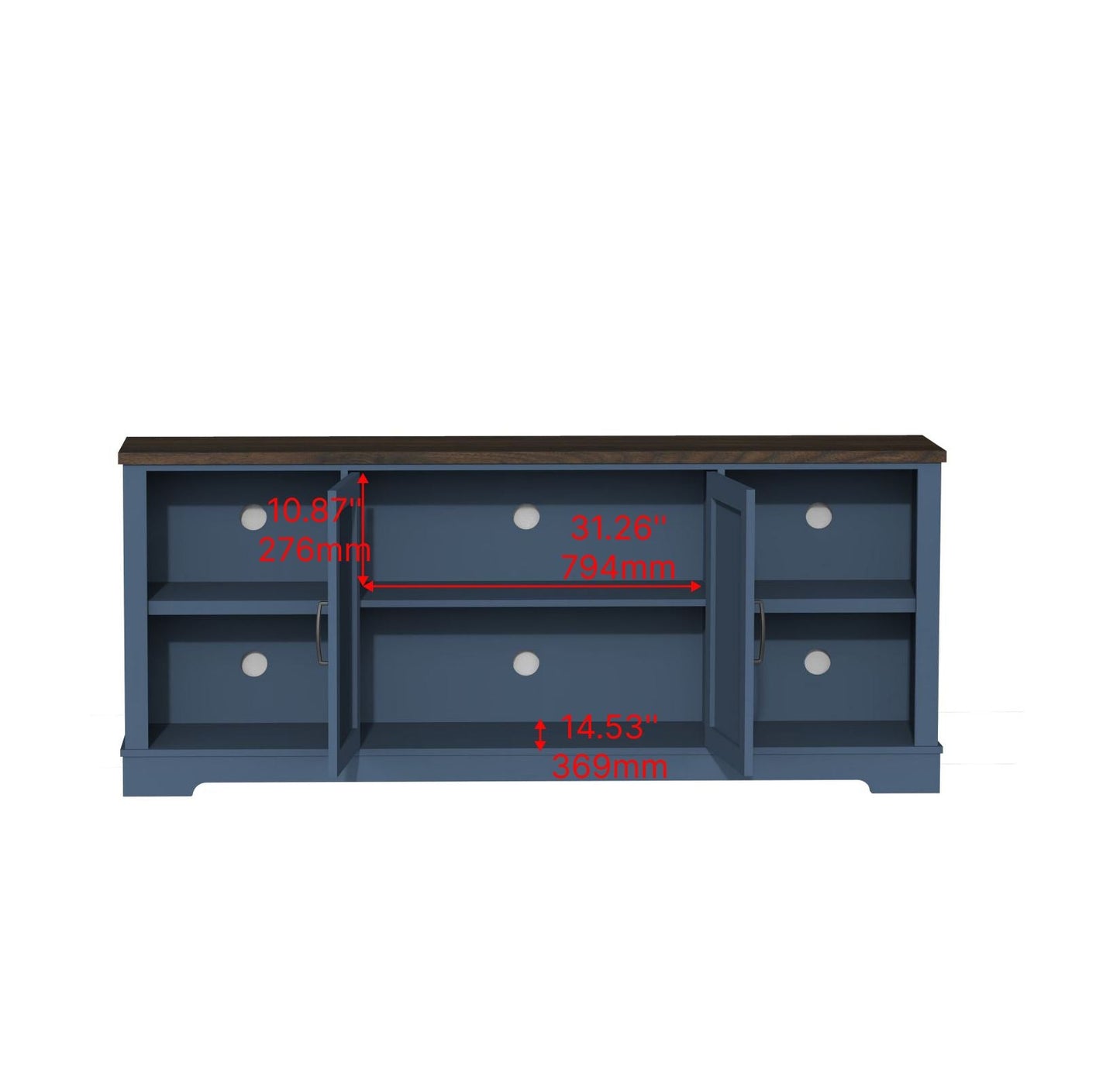 80" TV Mid-Century TV Stand, Blue (view 12)