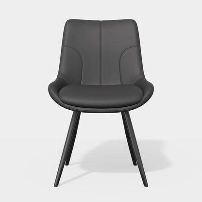 Leather Mid-Century Dining Chairs, Set of 2, 20" Wide (view 5)