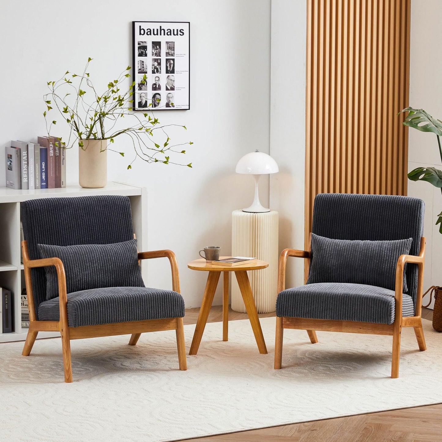 Upholstered Mid-Century Accent Chair, Brown, 30" Wide (view 16)