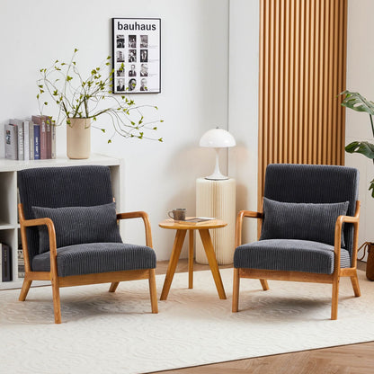 Upholstered Mid-Century Accent Chair, Brown, 30" Wide (view 16)