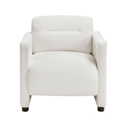 Boucle Mid-Century Accent Chair, Beige, 30" Wide (view 3)