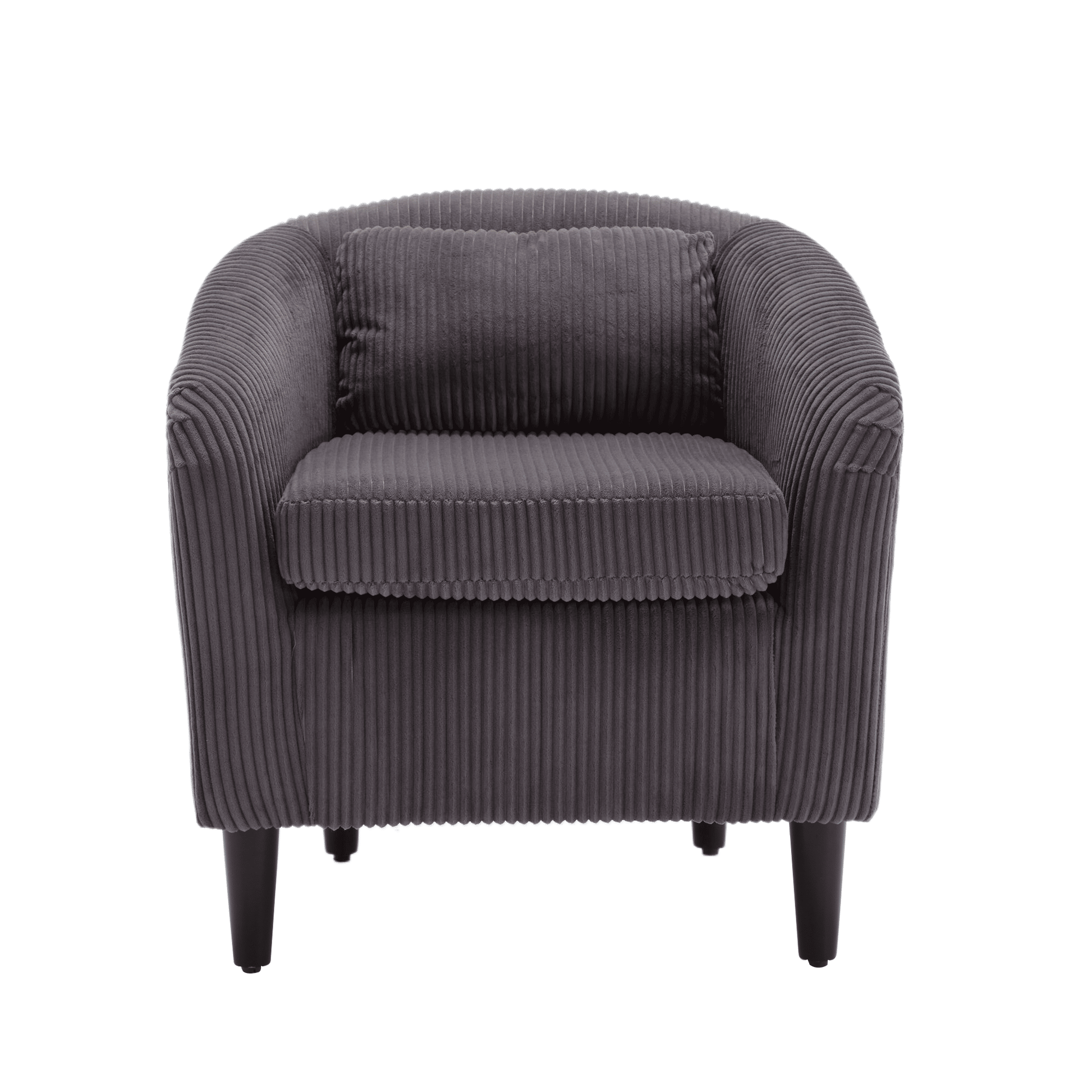 Upholstered 3-Seat Mid-Century Sofa, Black (view 57)
