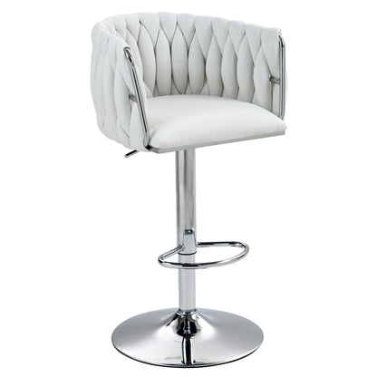 Metal Mid-Century Accent Chair, White (view 3)