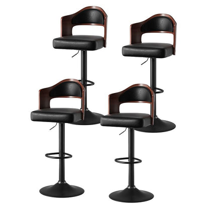 Faux Leather Swivel Bar Stools, Set of 2, PU Leather (view 62)